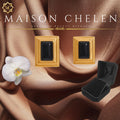 Empress Noir | Geometric 316L Stainless Steel Studs Earrings