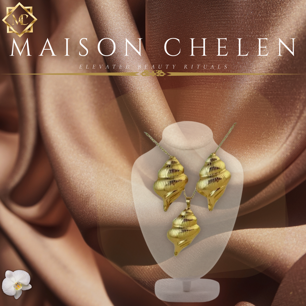 Stainless Steel Ocean/Seashell Pendant Jewelry Set
